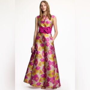 NWT Carolina Herrera Floral Jacquard Dress